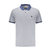 Blue Cotton Men's Polo Shirt