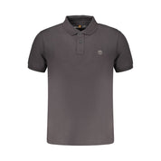 Black Cotton Men Polo Shirt