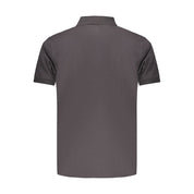 Black Cotton Men Polo Shirt