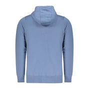 "Blu Cotton Mens Sweatshirt with Hood"