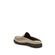 Beige Calf Leather Bos Taurus Mules