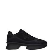 Black Fabric Low Top Sneakers