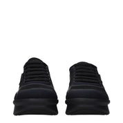 Black Fabric Low Top Sneakers
