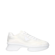 White Fabric Athletic Sneakers