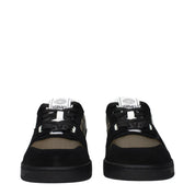 Green Fabric Low Top Sneakers