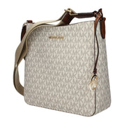 Beige Fabric Crossbody Bag