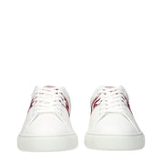 White Leather Low Top Sneakers