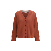 Orange Cashmere Cardigan