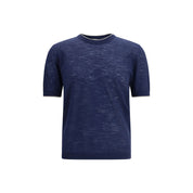 Blue Linen Shortsleeve Shirt