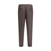 Gray Linen Casual Pants