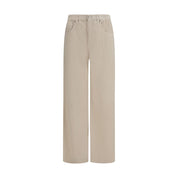 Beige Cotton Jeans Denim