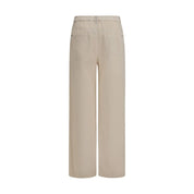 Beige Cotton Jeans Denim