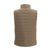 Beige Polyester Sleveless Jacket