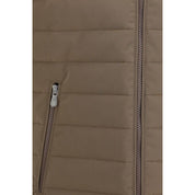 Beige Polyester Sleveless Jacket