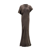 Brown Copper Long Dress
