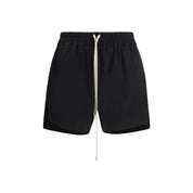 Black Cotton Bermuda Shorts