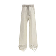 White Cotton Casual Pants