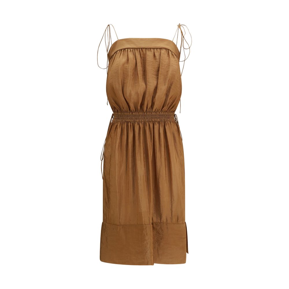 Beige Polyester Casual Dress