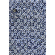 Blue Cotton Mini Skirt