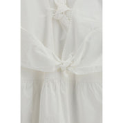 White Cotton Casual Dress