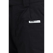 Black Cotton Bermuda Shorts