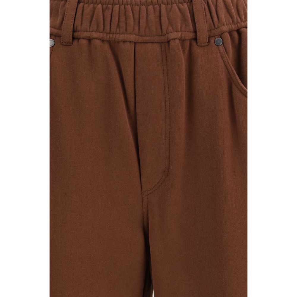 Brown Acetate Casual Pants