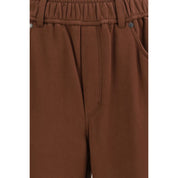 Brown Acetate Casual Pants