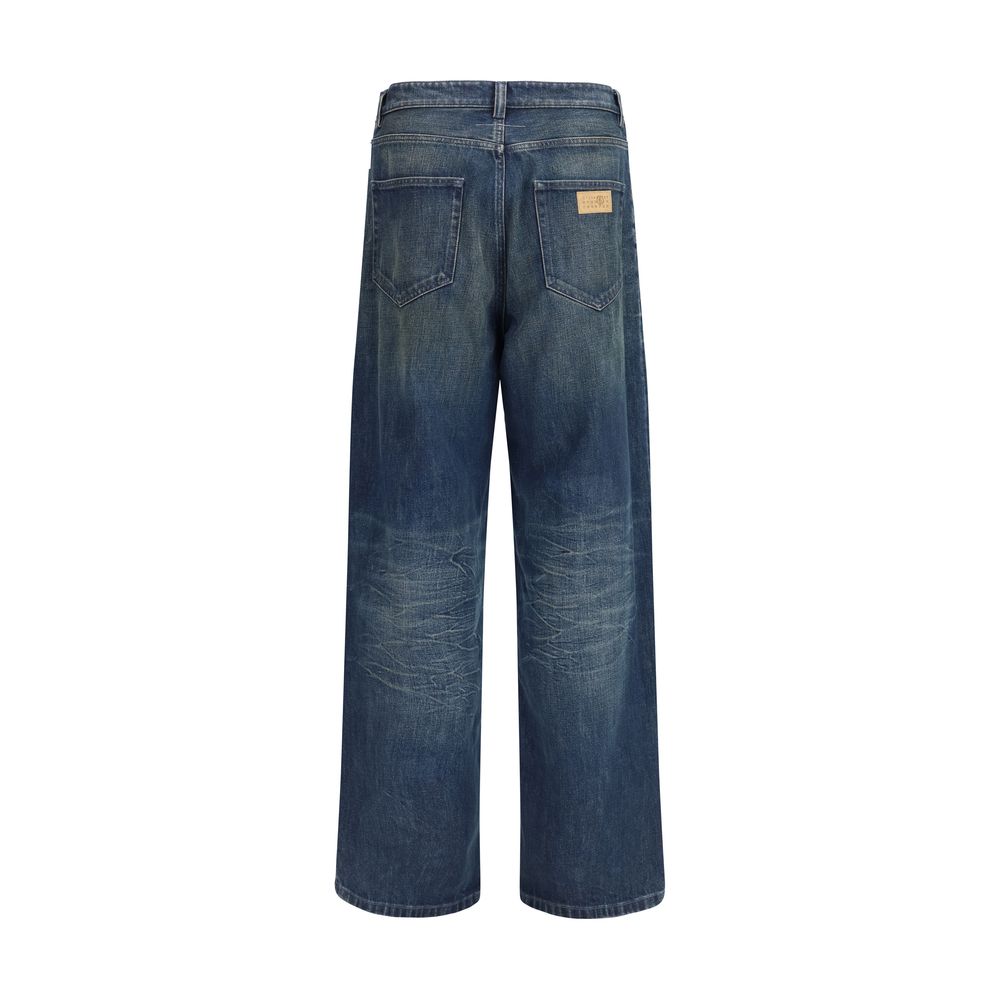 Blue Cotton Relaxed Fit Jeans