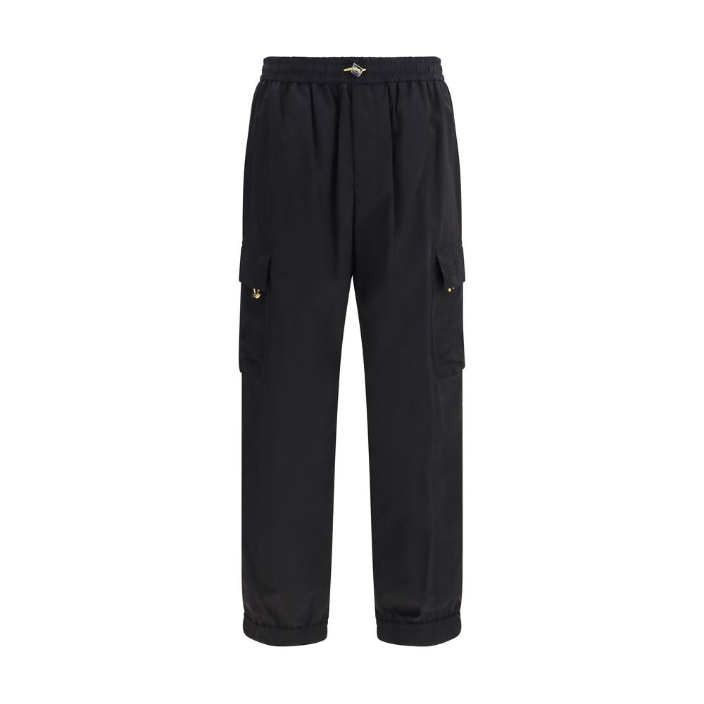 Black Cotton Cargo Pants