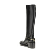Black Calf Leather Bos Taurus Lace-Up Boots