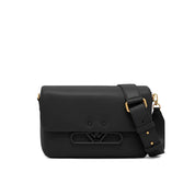 Black Bovine Leather Crossbody Bag
