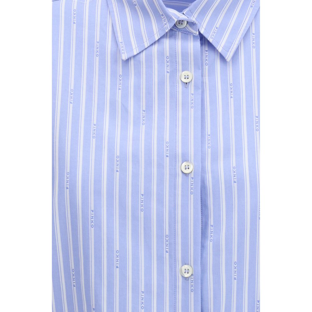 Blue Cotton Pattern Shirt