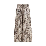 Multicolor Cotton Casual Pants