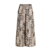 Multicolor Cotton Casual Pants