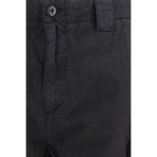 Black Cotton Bermuda Shorts