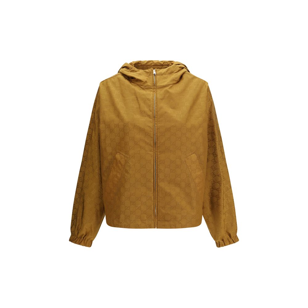 Beige Nylon Shell Jacket