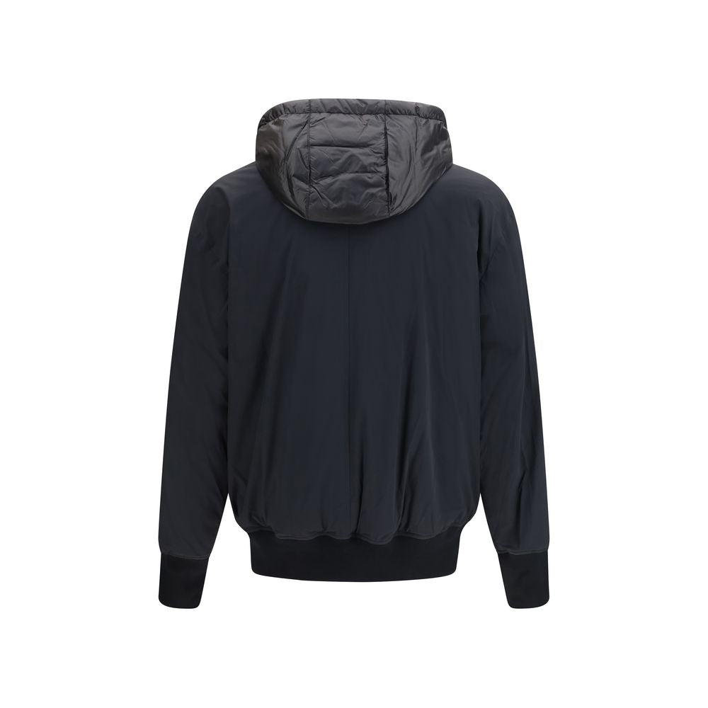 Black Nylon Bomber