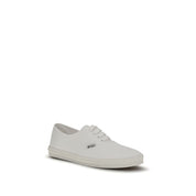 White Cotton Low Top Sneakers