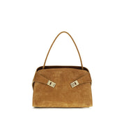 Beige Goatskin Shoulder Bag