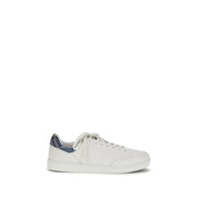 White Calf Leather Bos Taurus Low Top Sneakers