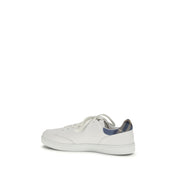 White Calf Leather Bos Taurus Low Top Sneakers
