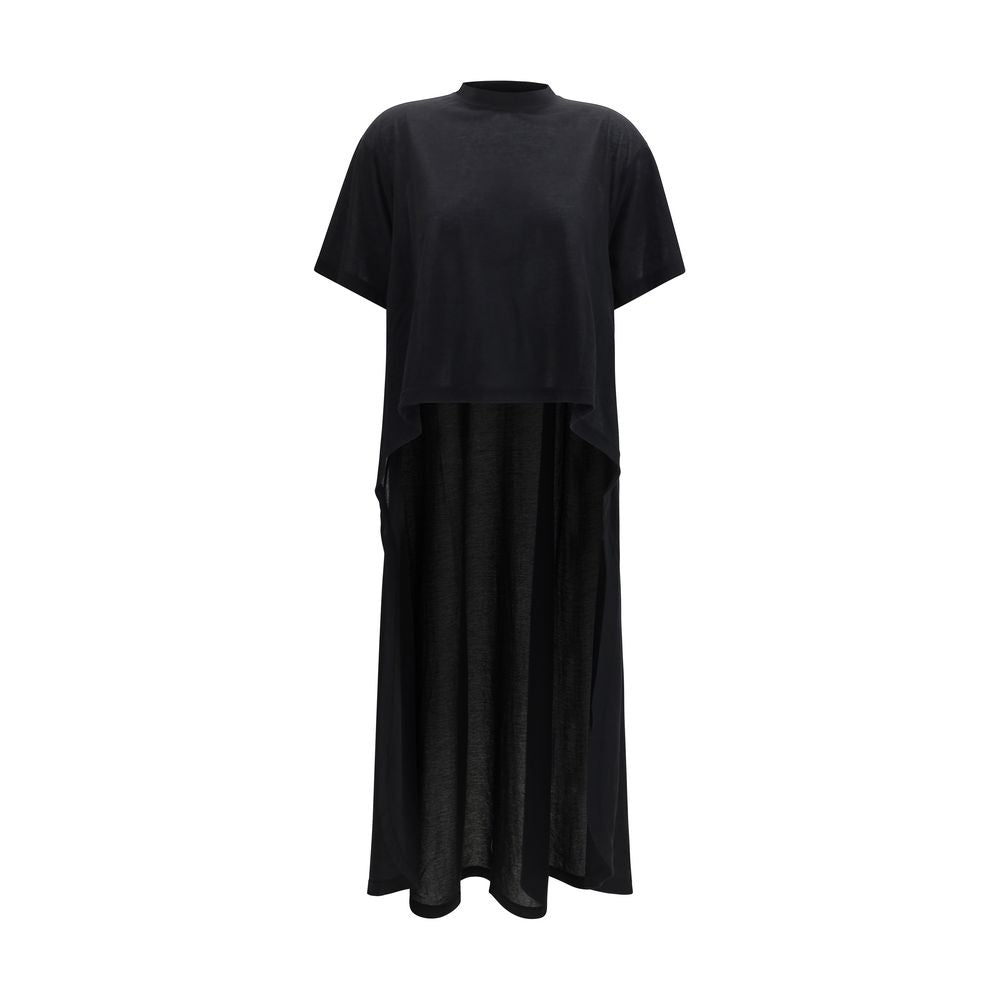 Black Cotton Casual Dress