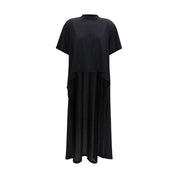 Black Cotton Casual Dress