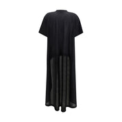 Black Cotton Casual Dress