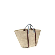 Beige Raffia Shoulder Bag