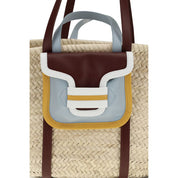 Beige Raffia Shoulder Bag