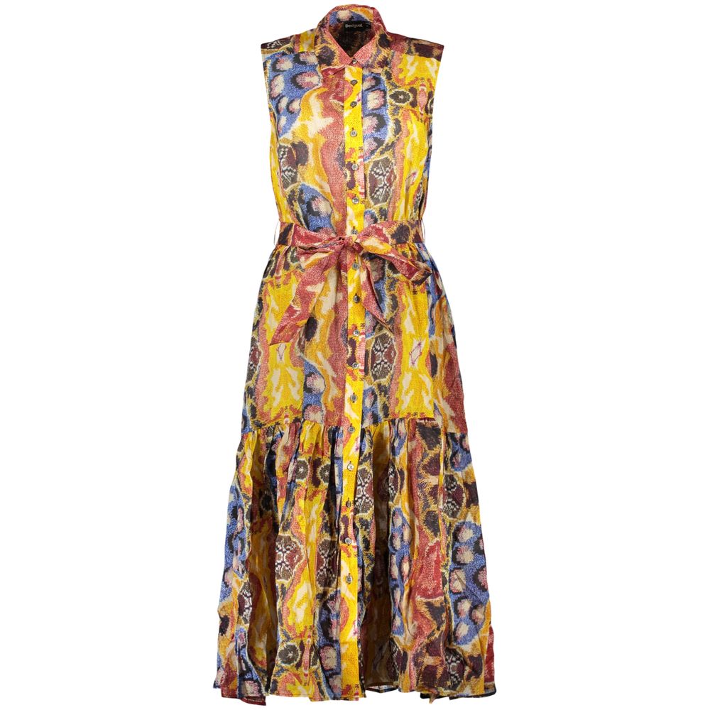 Yellow Cotton Women Dress