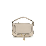Beige Calf Leather Bos Taurus Shoulder Bag
