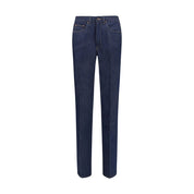 Blue Cotton Slim Fit Jeans
