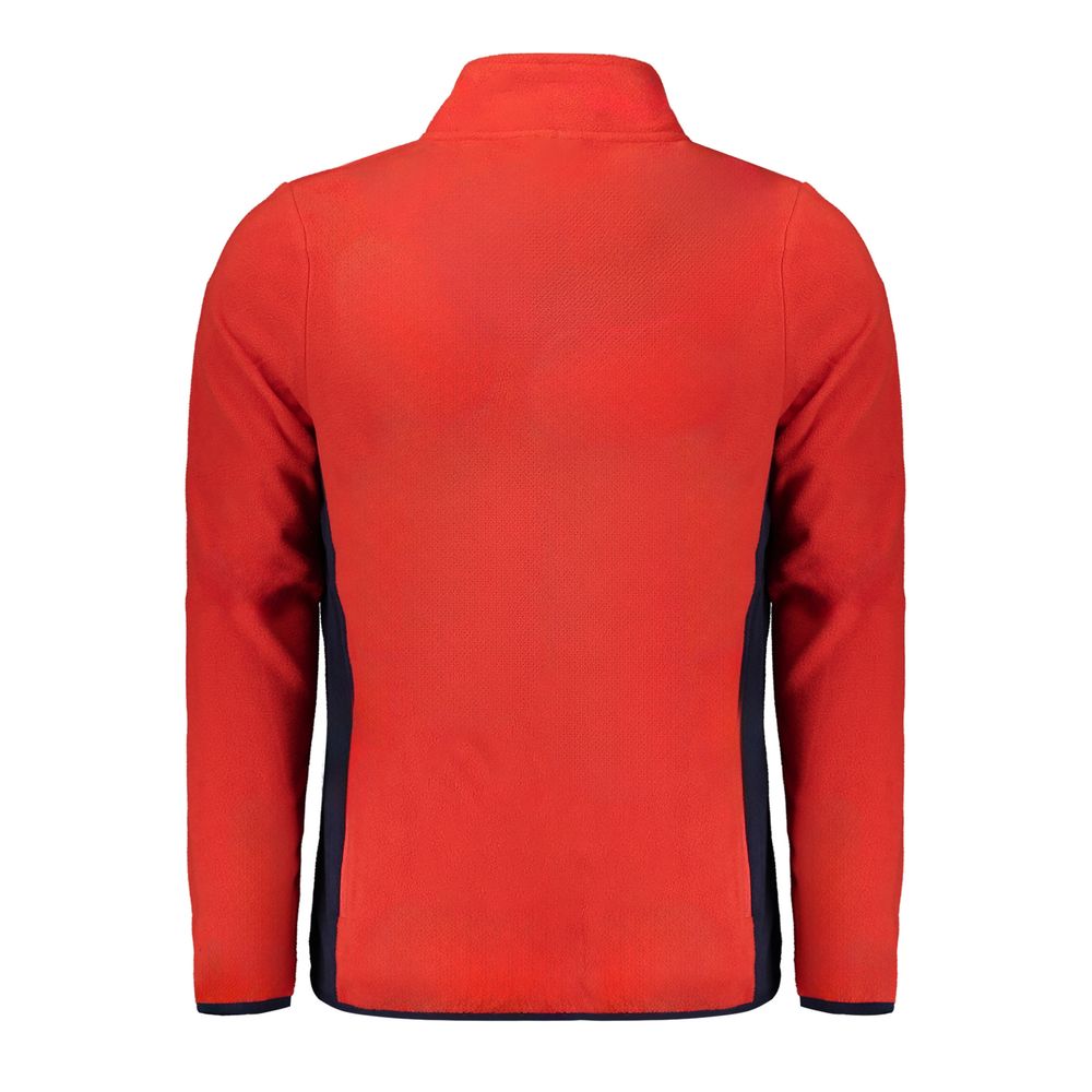 Red Polyester Men Sweatshirt
